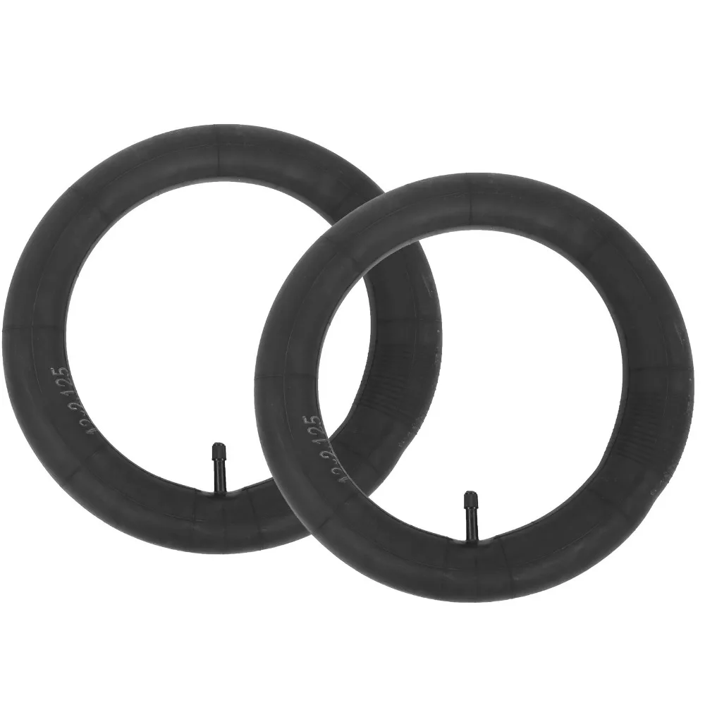 Paquete de 2 tubos de bicicleta de 12x2.125, válvula Schrader, tubo interior de goma butílica para bicicleta de 33mm para válvula Schrader de alta resistencia