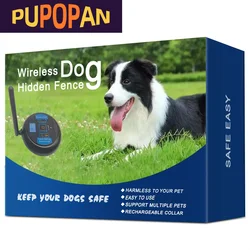 Valla inalámbrica para perros – Collar impermeable con vibración ajustable