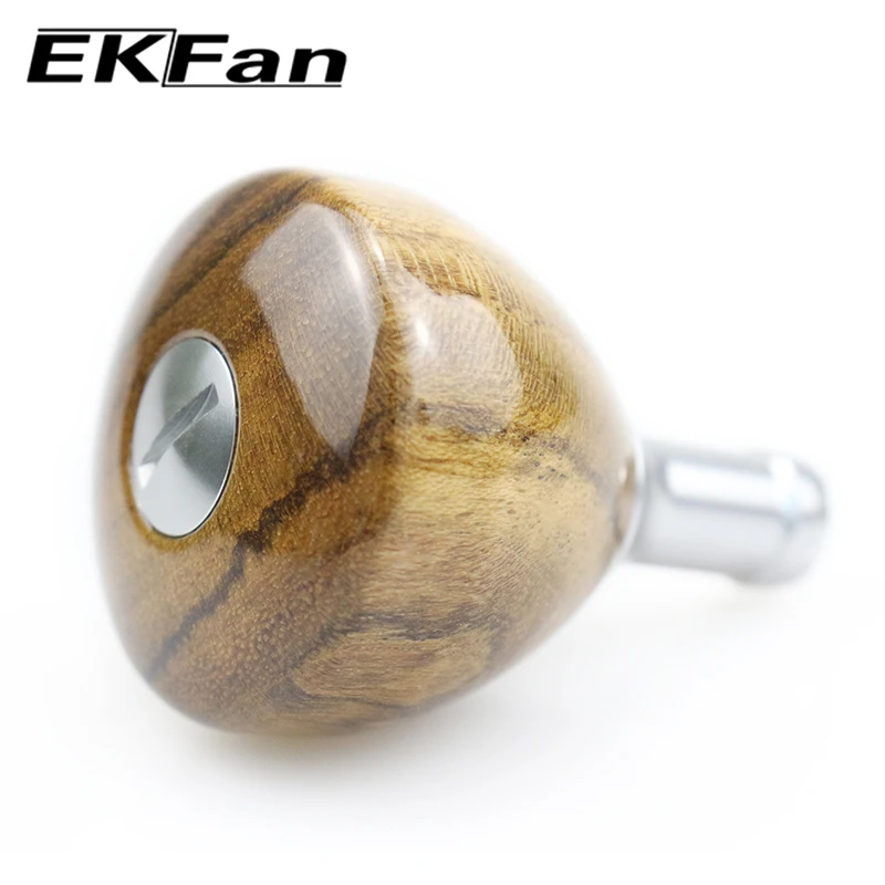 EKFAN-perillas gigantes chinas de palisandro amarillo, traje de 17G para Dawa Shmano, eje de 4MM, rueda giratoria, mangos de carrete Baitcast, piezas de bricolaje - imagen 3