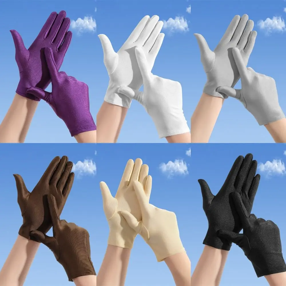 Guantes de rendimiento elásticos Multicolor brillante para mujer, guantes de conducción, protector solar, pantalla táctil, Verano - imagen 2