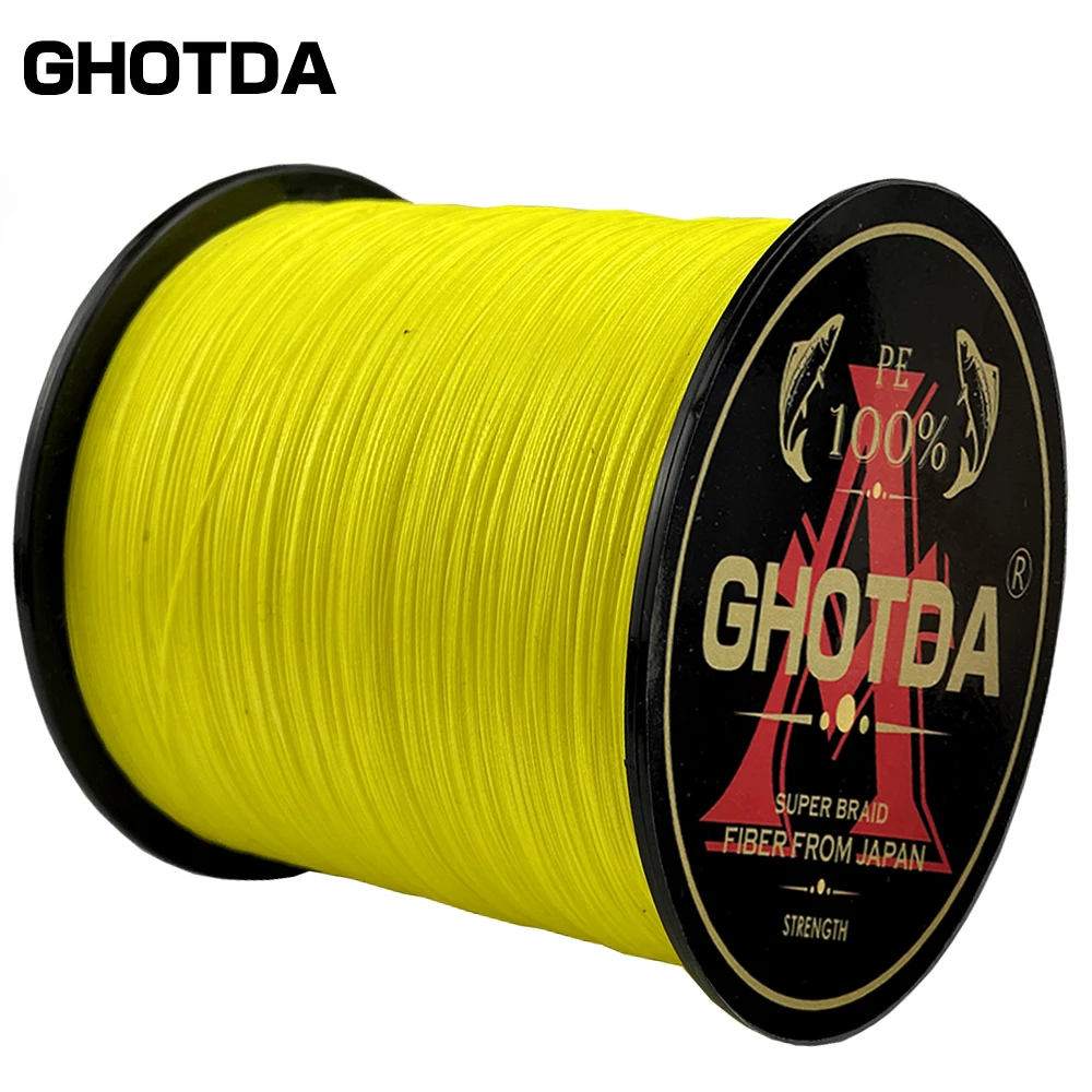 Línea de pesca trenzada GHOTDA 300M 500M 1000M 4 hebras alambre de pesca multifilamento pesca de carpa 10-120lb - imagen 5