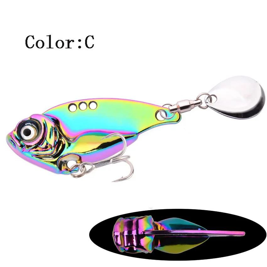 Señuelo giratorio de Metal VIB con lentejuelas, cebo duro de pesca, plantilla de cuchara, Vibe, hundimiento, 7g, 10g, 15g, 20g, 1 unidad - imagen 5