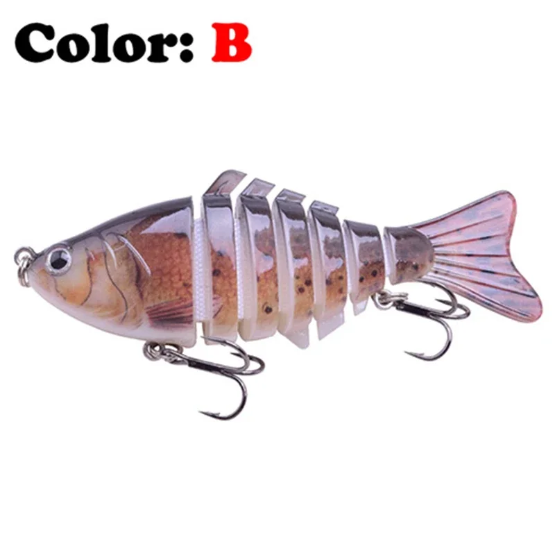 Señuelos duros multiarticulados, 10cm, 16g, Swimbait realista, Wobblers de pesca, Crankbait Artificial, 6 segmentos, aparejos de pesca, 1 Uds. - imagen 5