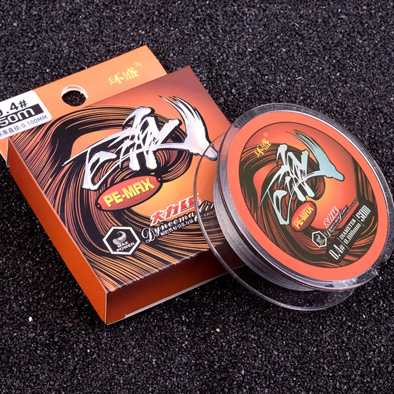 Hilo de pesca de PE de alambre fino de 50m, diámetro de 0,06-0,23mm, 4 hilos trenzados súper fuertes, multifilamento japonés, equipo de pesca - imagen 3