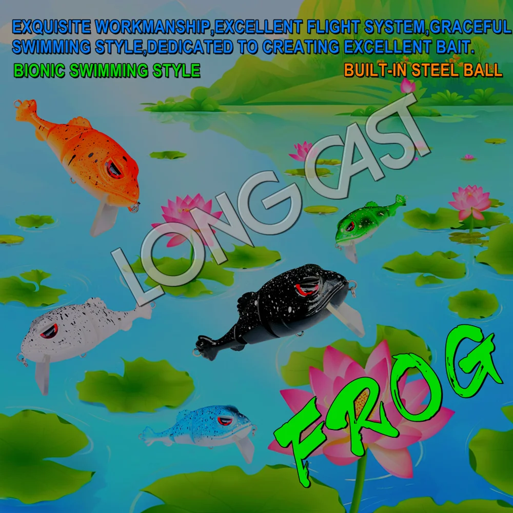 GREENSPIDER-cebo articulado para rana, 100mm, 38g, Swimbait, Señuelos de pesca, cuerpo duro, flotante, Lucio, aparejos de cebo de pesca - imagen 3