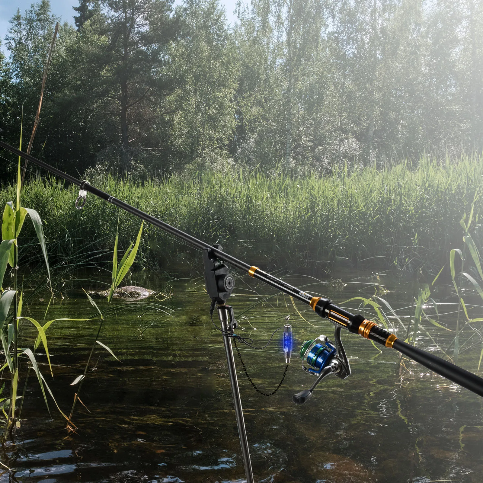 Swingers de alarma de Pesca de carpa, cadena de luz LED iluminada, alarmas de Pesca, indicador de mordida, bobinas de caída, 3/4 piezas - imagen 5