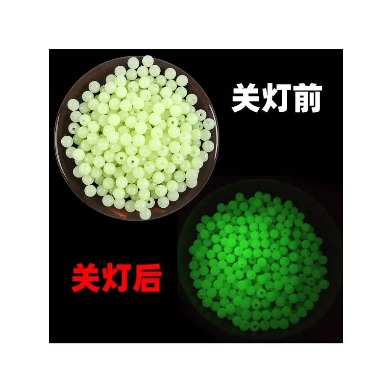 Bolas flotantes redondas para pesca al aire libre, abalorios luminosos de 3mm-8mm, juego de accesorios de pesca, 100 unidades por lote - imagen 3