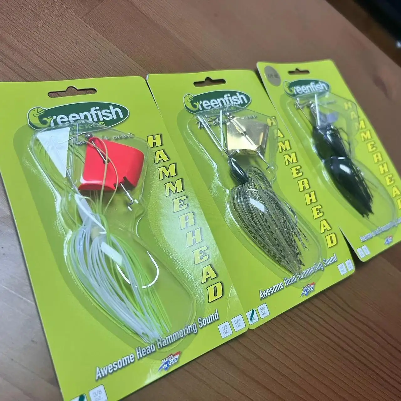 Greenfish Tractor de superficie estadounidense, cebo con señuelo antiruido HAMMERHEAD BUZZBAIT cebo falso - imagen 2