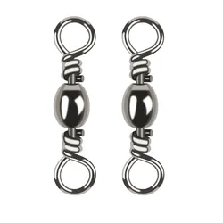 100 Uds anillo sólido conector a presión de pesca anillo giratorio de acero inoxidable conector de pesca rotación de 360 grados
