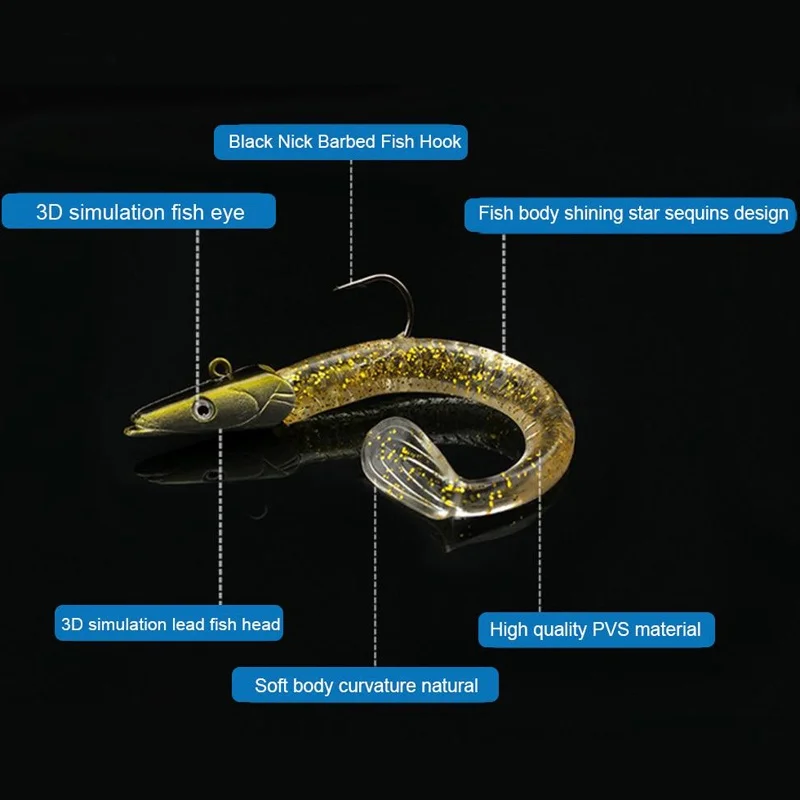 Señuelo de pesca suave, cebo Artificial Wobblers con cuchara, aparejos de pesca, 10g/11cm, 5 uds. - imagen 3