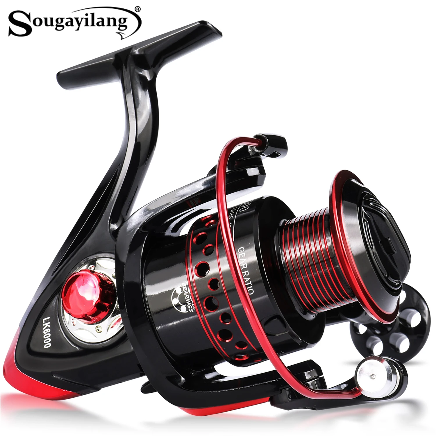 Carrete spinning Sougayilang – Aluminio ligero y potente relación 5,2:1