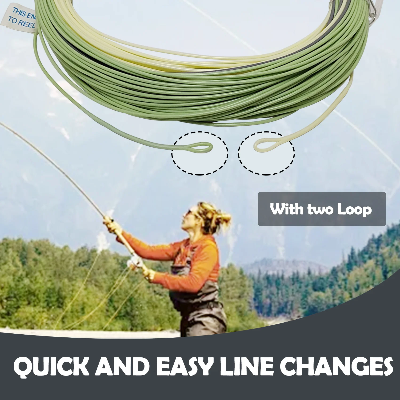 Línea de pesca con mosca flotante Aventik DT, línea de pesca con mosca doble cónica de 85 pies para trucha, salmón, lubina, 1-8WT para agua dulce y salada - imagen 4