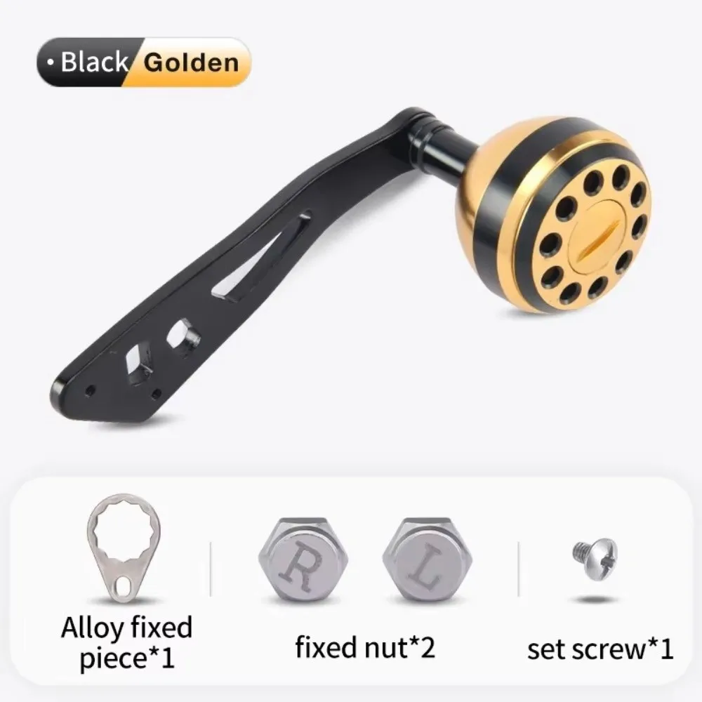 Mango de carrete de pesca Baitcasting de aleación de aluminio, mango de balancín individual ligero DIY, Universal de 36,6g - imagen 5