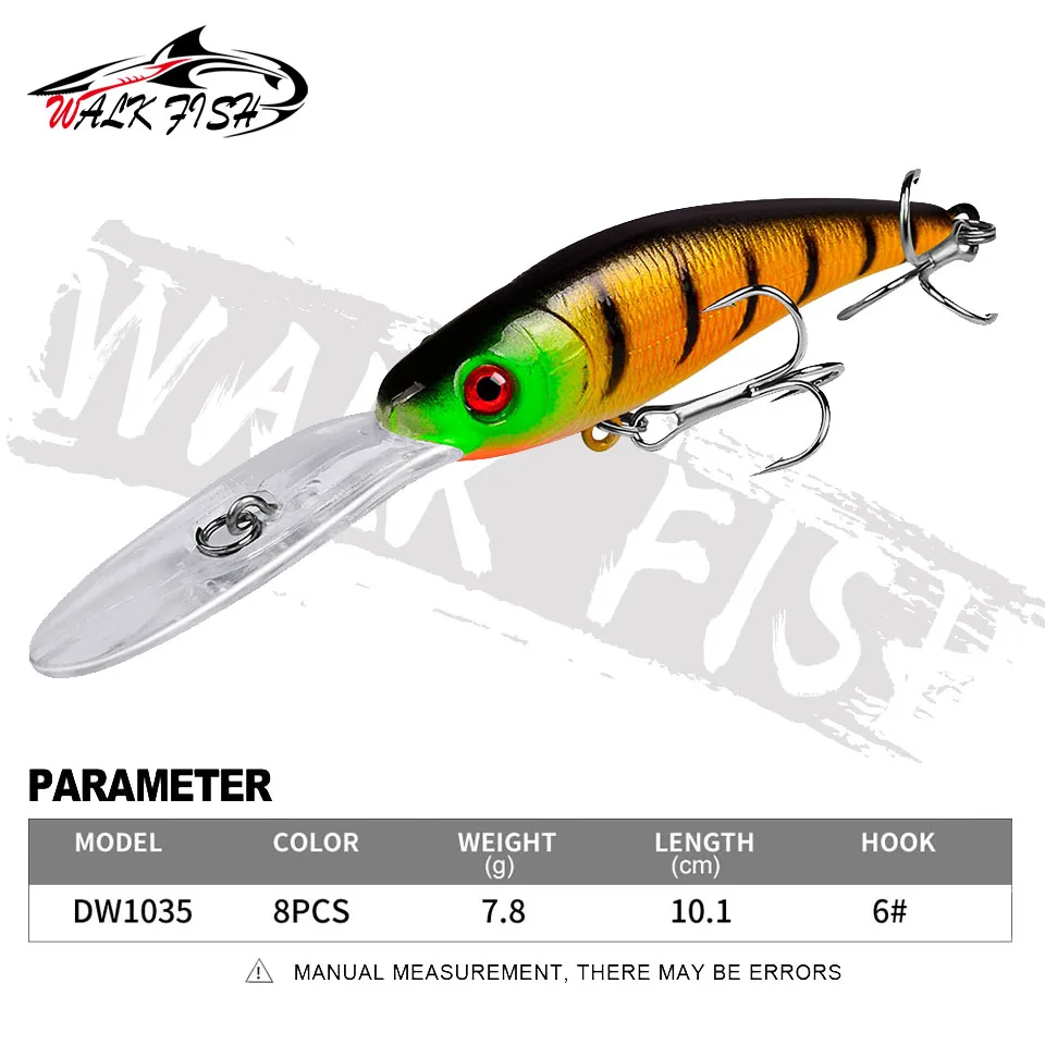 WALK FISH 1 Uds Crankbait Minnow señuelo de pesca hundimiento cebo duro 5,5g 7,8g 11,5g cebo Artificial pesca Wobblers natación carpa - imagen 4