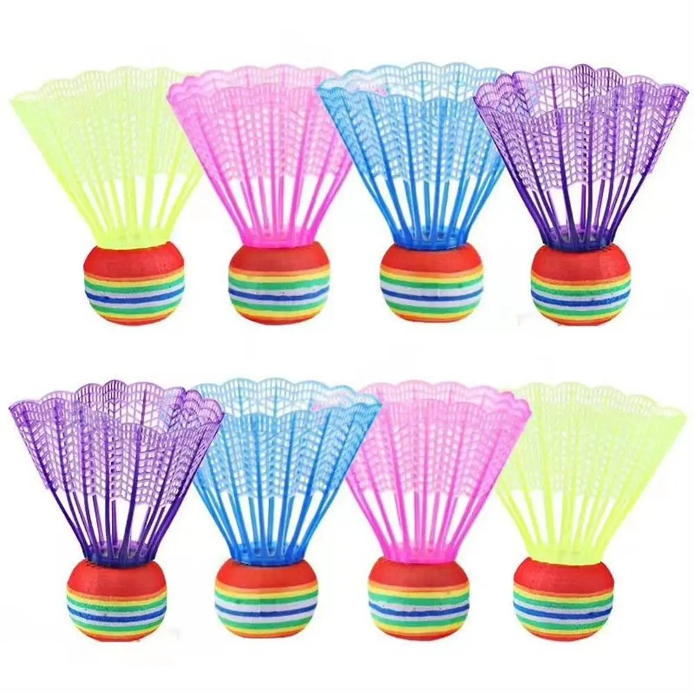 Volantes de bádminton de colores, 4 piezas, bolas de Bádminton de estabilidad voladora, accesorios para deportes al aire libre, bádminton duradero - imagen 2