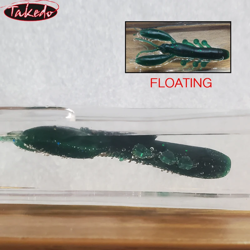 TAKEDO 8CM 6G señuelos blandos de goma cebo suave flotante langosta Craw camarones cebo de pesca multiarticulado Swimbait todo para Fishi - imagen 2