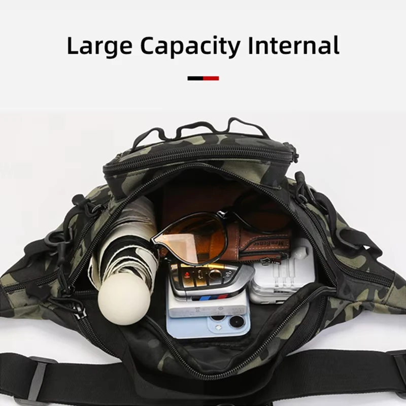 Bolsa de pecho con señuelo de pesca, mochila táctica Molle, riñonera multifuncional, riñonera, estuche de almacenamiento de equipo de viaje para caza al aire libre - imagen 4
