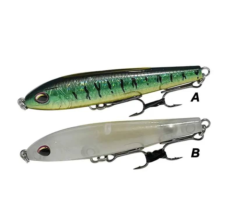 Un señuelo con un gancho y B sobre él