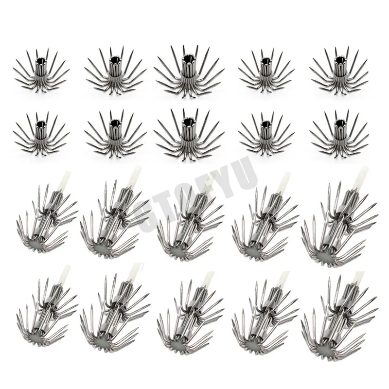 9pcs Baosity  Cuttlefish Squid Jig Lure Hooks Stainless Steel Claw Hook Glow Sharp Umbrella Hooks Baits for Shrimp Octopus - imagen 2