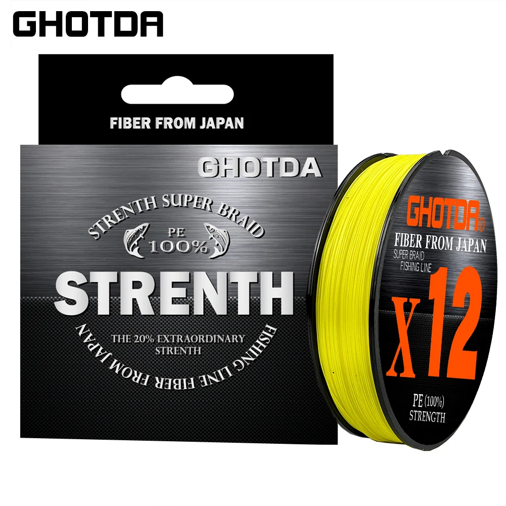 Línea de Pesca trenzada, 12 hebras, 100M, PE giratorio, multifilamento, carpa Japa, mosca, mar, agua salada, tejido, Pesca extrema - imagen 3