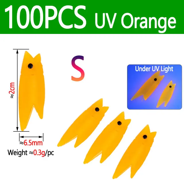 100pcs UV Orange S