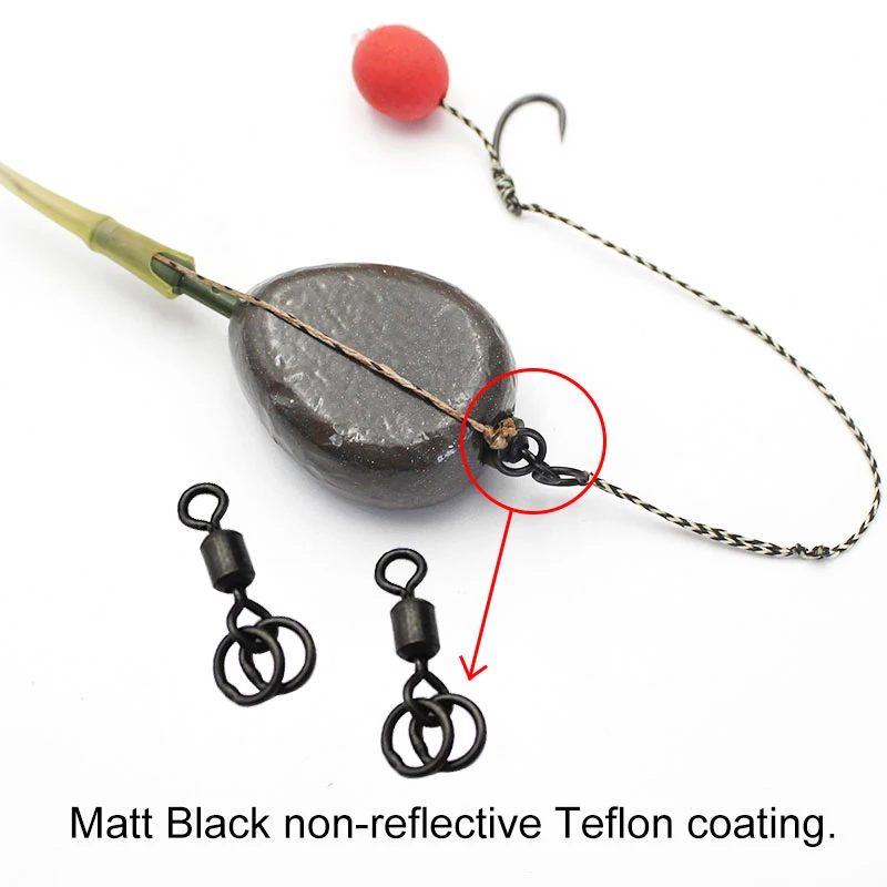 Accesorios de pesca de carpa de 20 piezas, doble anillo giratorio de cambio rápido, helicóptero Chod, aparejo Ronnie para aparejos de pesca de carpa - imagen 5