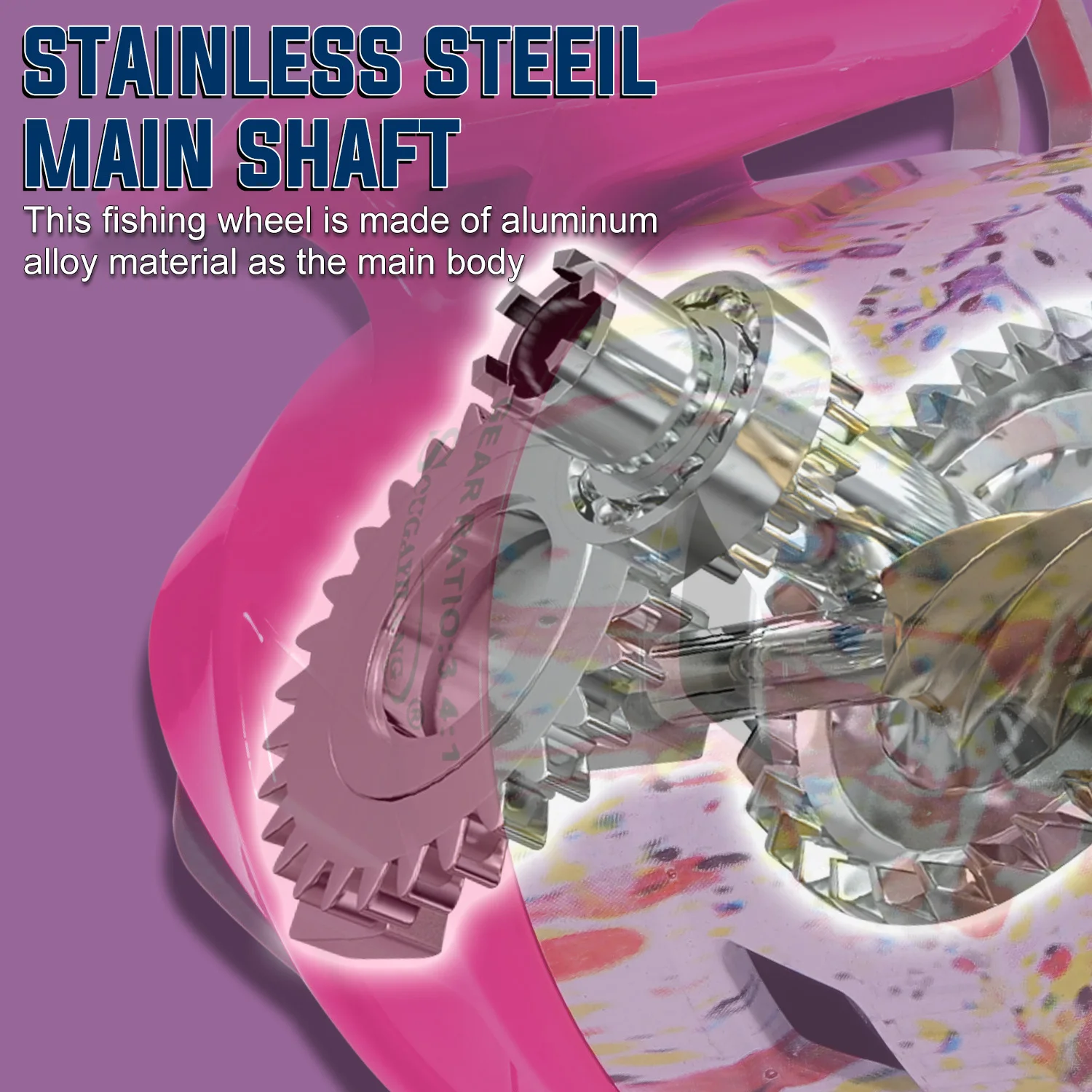 Sougayilang-carrete de pesca Baitcasting, accesorio de equipo de pesca cerrado, resistente a la corrosión, 3,4: 1 - imagen 4