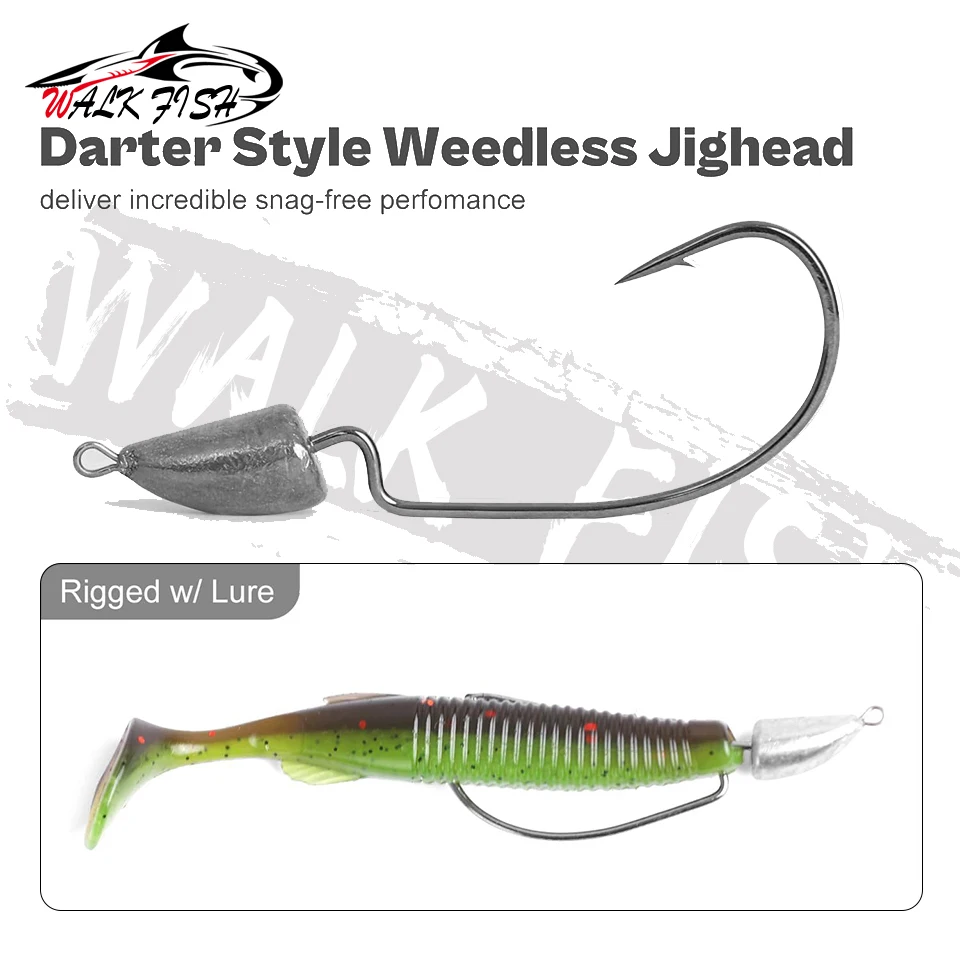 WALK FISH 5 unids/lote anzuelos Jighead 3,5g 5g 7g 10g anzuelo de pesca de gusano señuelo suave anzuelos con cabeza de anzuelo cebo Artificial aparejos de pesca - imagen 4