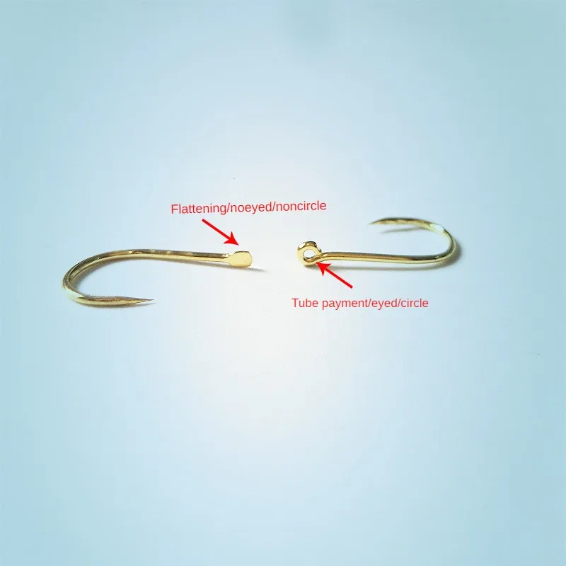 Anzuelos de pesca con púas de acero al carbono, juego de anzuelos de pesca con círculo, sin ojos, accesorios para alimentador de mar, 200 piezas, #13-15 # - imagen 2