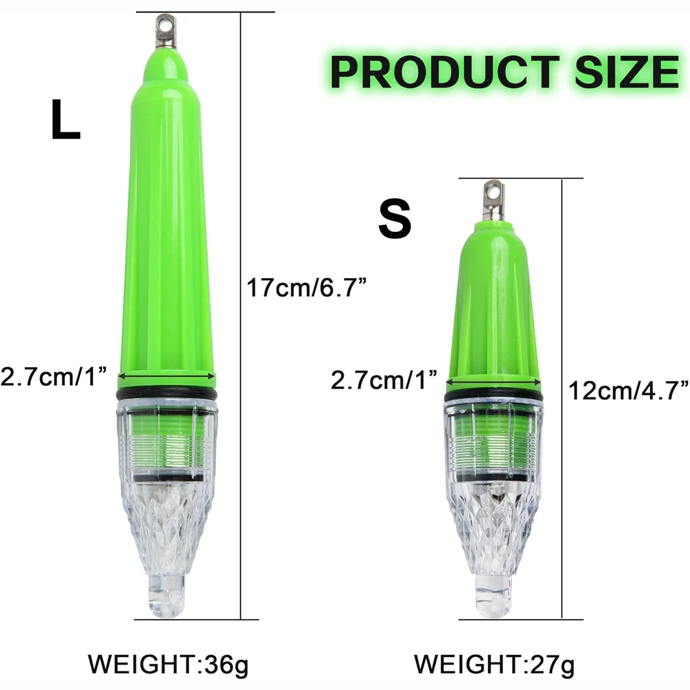 Hyaena 2 unids/lote lámpara subacuática de pesca pesca de gota profunda Iight señuelo de pesca de calamar la mayoría de los profundos 300M luz intermitente - imagen 2