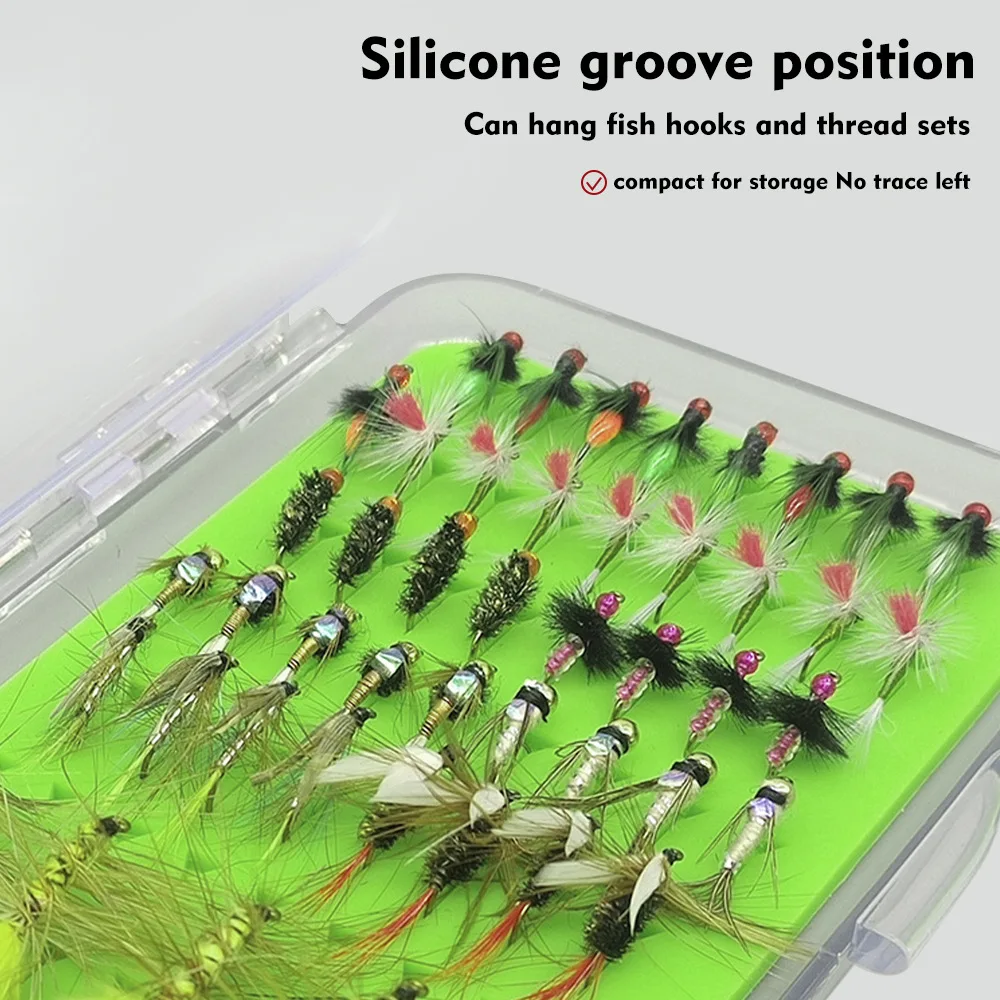 Caja impermeable para mosca con tapa transparente e inserto de silicona - imagen 3