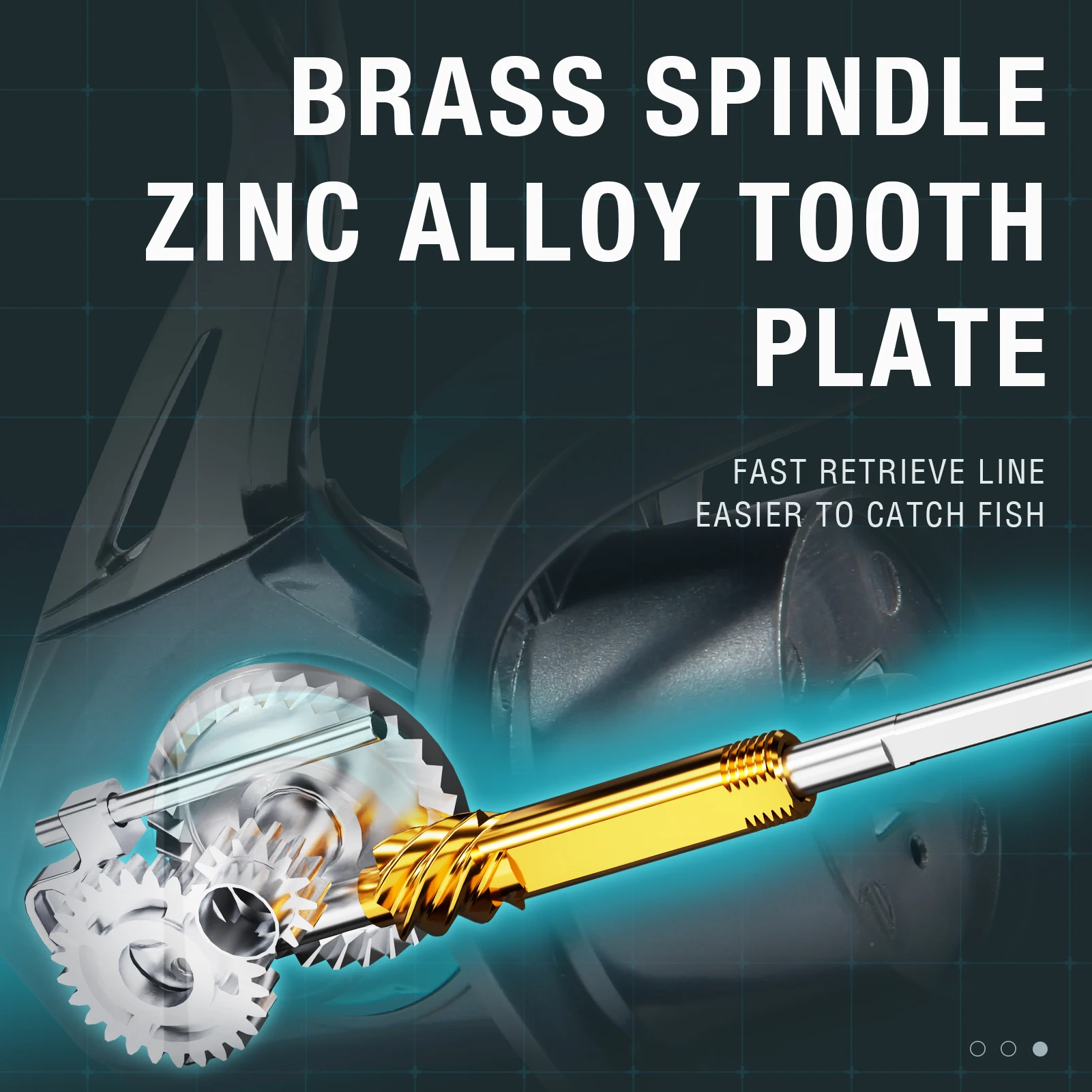 Carrete giratorio de Metal DK III 1000/2000/3000/4000/5000/6000/7000, arrastre máximo de 16KG, relación de engranaje 5,2: 1, para peces de agua salada lubina - imagen 2