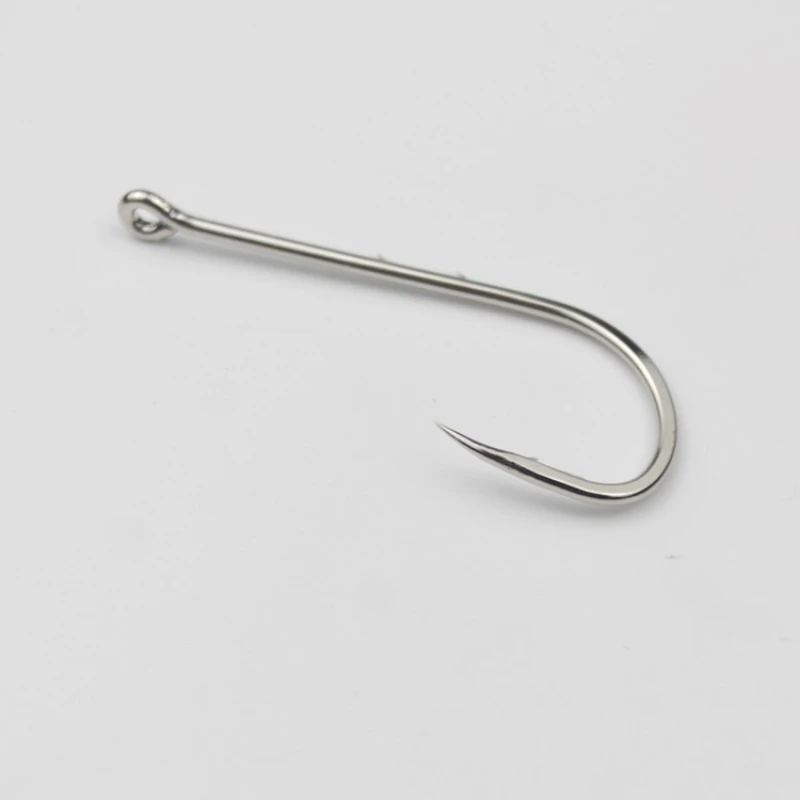 Anzuelos de pesca de piezas, anzuelos afilados de acero al carbono con púas adecuadas para camarones, gusanos de tierra, señuelo suave, anzuelos de Larva para pesca en la playa, 1000 - imagen 3