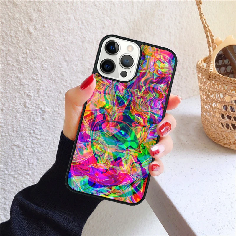 Funda holográfica trippy en colores vibrantes