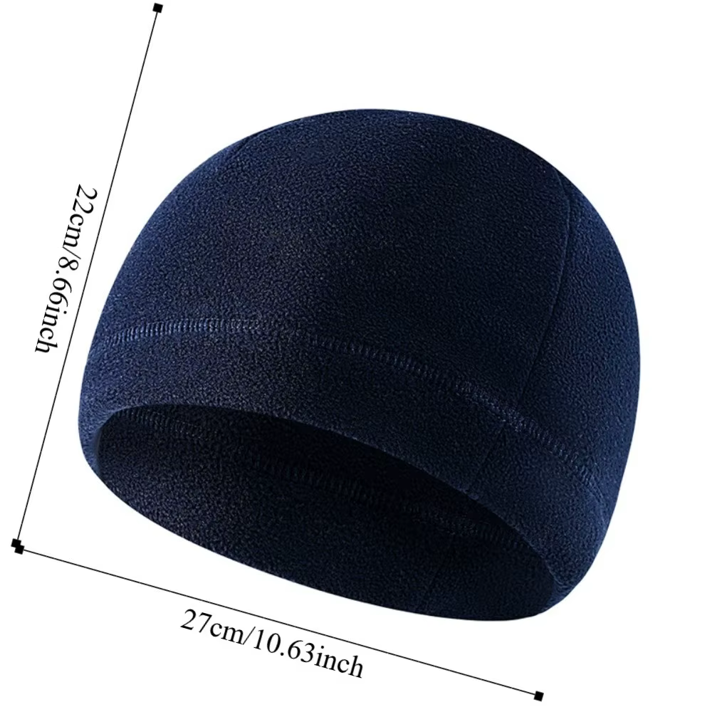 Gorros Polar de lana para correr para invierno, gorro cálido a prueba de viento para correr, gorro deportivo de invierno, absorción suave del sudor, gorro cálido para exteriores, pesca - imagen 5