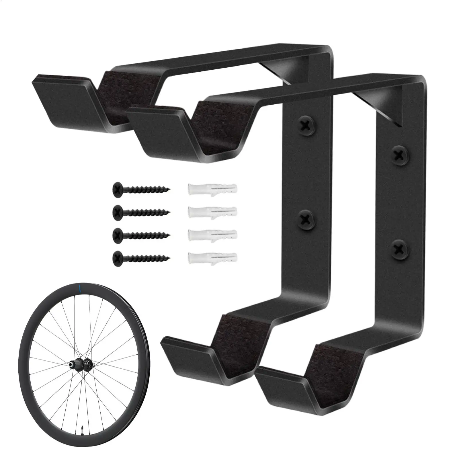Soporte pared bicicletas con gancho vertical y sujeción de neumático - imagen 2