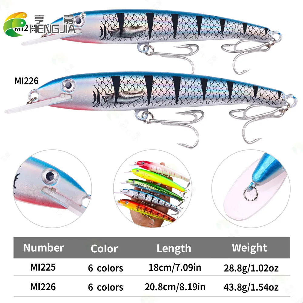 Big Minnow 16cm30g 19cm44g láser Pro Señuelos de pesca buceo profundo Crankabits Wobblers Wahoo Mahi Marlin aparejos de pesca de atún - imagen 3