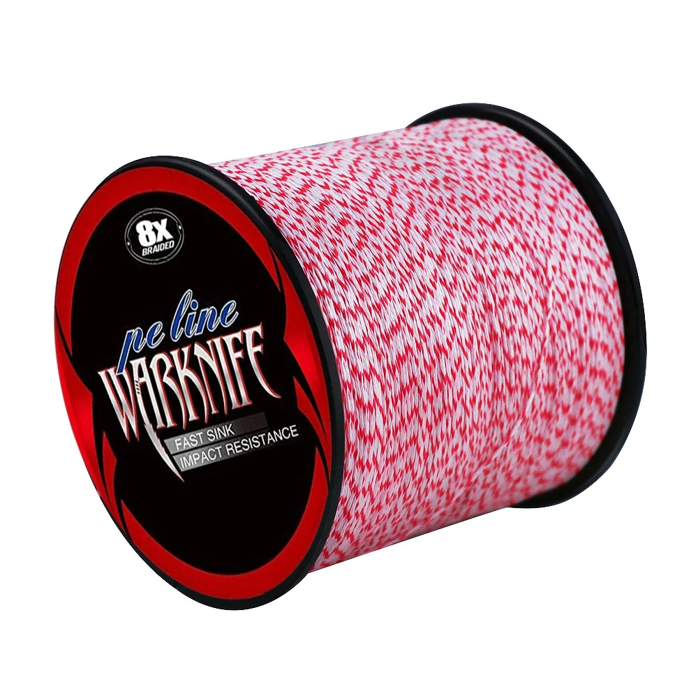 Warknife 8 hebras 100M 300M 500M 1000M 1500M 2000M línea de punto PE multifilamet línea de pesca trenzada 6LBs -300LBs pesca PE alambre - imagen 5