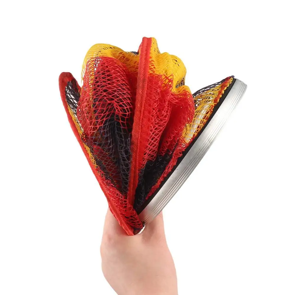 Redes de pesca portátiles plegables, cesta de jaula para camarones con borde de anillo de 90/150/200cm de profundidad, bolsa de malla para pescado antisalto de secado rápido, herramienta de pesca - imagen 5