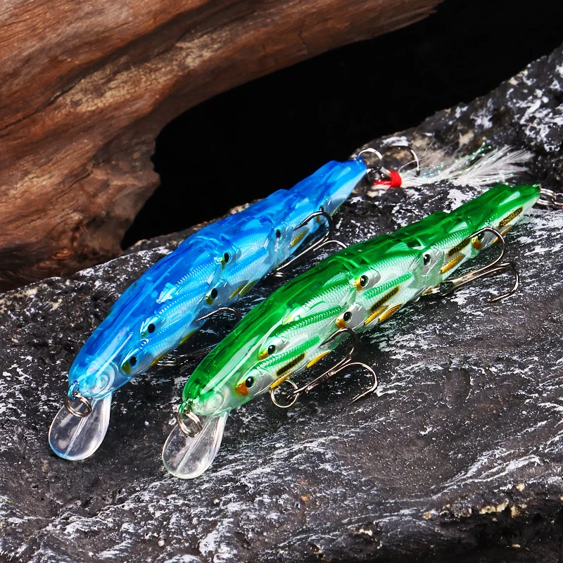WEIHE 1 pieza/3 piezas 11cm14g señuelo Minnow cebo adecuado juego de cebo duro - imagen 5