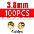 100pcs 3.8mm Golden