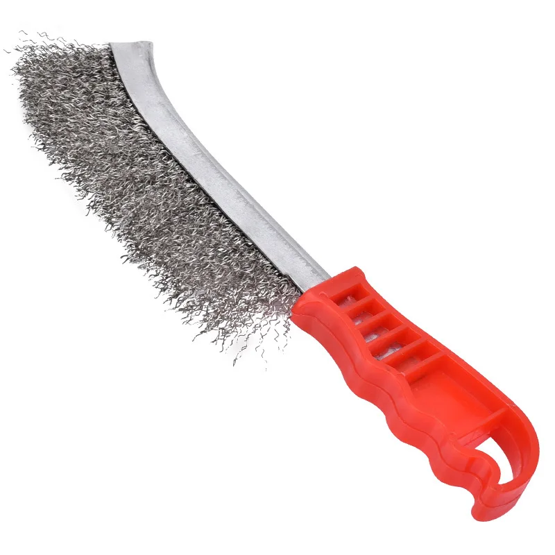 Herramienta multifunción, cepillo de alambre chapado en cobre (cepillo de acero inoxidable, 1 Uds.), mango largo, parrilla de cocina, placa especial, eliminación de óxido - imagen 5