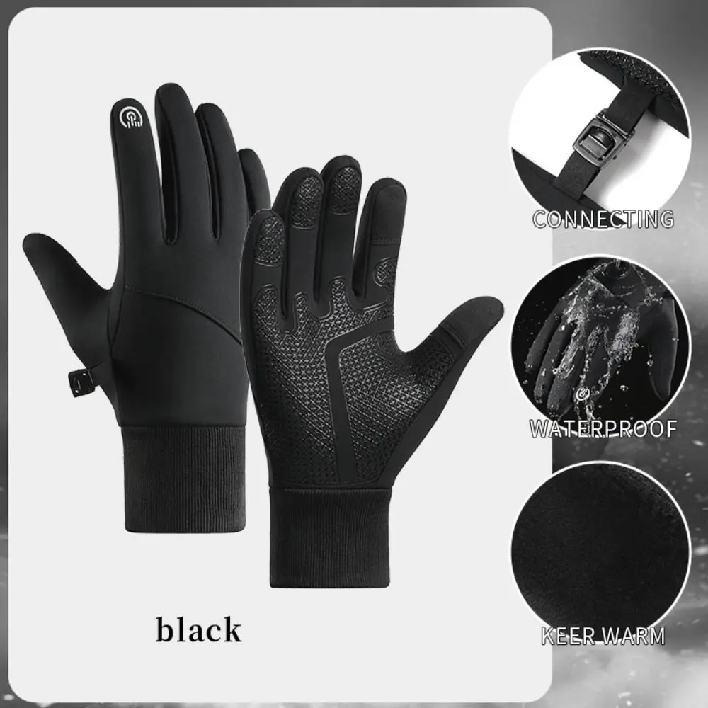 Guantes cálidos de invierno para regalo, manoplas deportivas ultraligeras con pantalla táctil, manoplas antideslizantes con dedos completos para montar al aire libre, equipo de equitación - imagen 2
