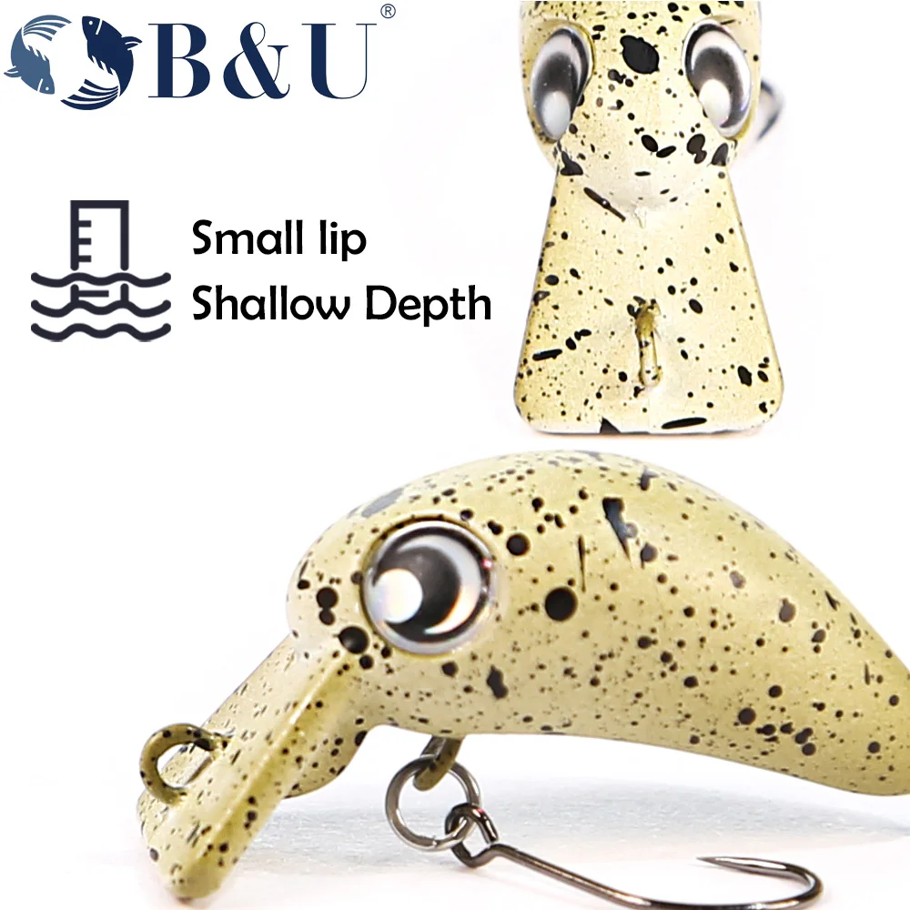 B&U Micro Crankbait hundimiento lento Trucha-Perca - imagen 4
