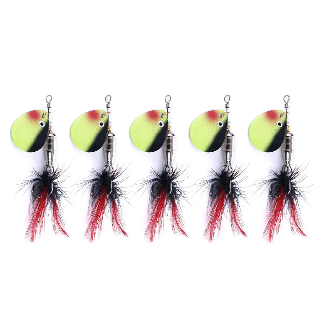 Spinnerbait Metal plumas lentejuelas para trucha lubina - imagen 4