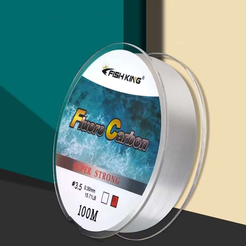 Línea de pesca de fluorocarbono de 100M Japón 4.136LB-34.32LB monofilamento revestimiento de fibra de carbono línea de pesca de carpa líder 0,14mm-0,50mm - imagen 4