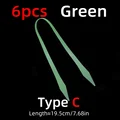 6 piezas de color verde C