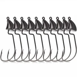 THKFISH Jig Head plomados – Anzuelos Offset para vinilo de pesca
