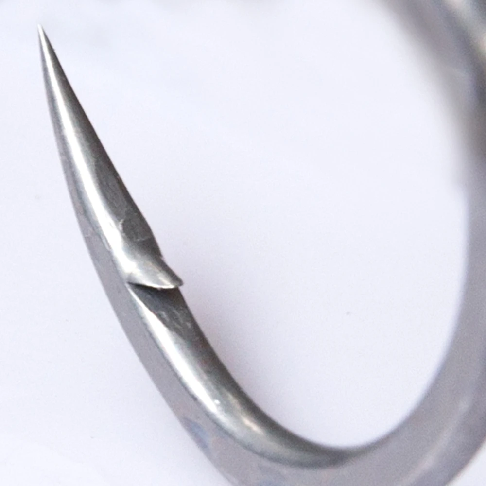 4X anzuelos triples fuertes de agua salada HG, moler a mano, afilados, nuevo juego grande a prueba de herrumbre, anzuelos de pesca de atún y curricán de mar - imagen 4