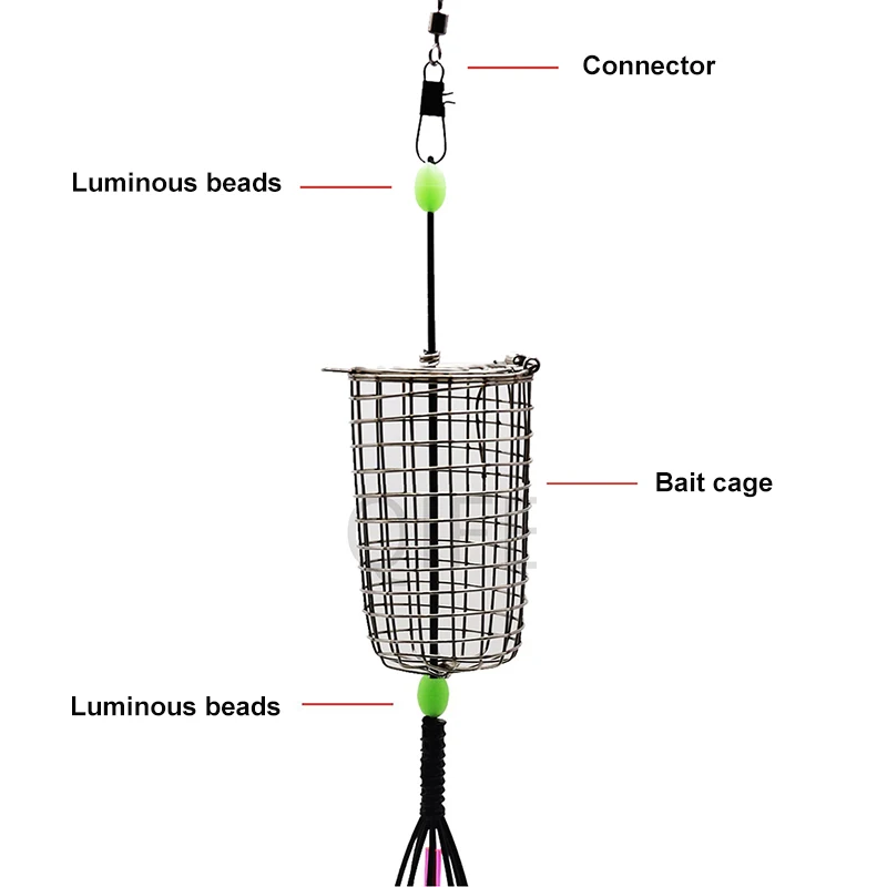 Especial para pesca con jaula de cebo para peces, gancho colgante de ocho garras, anzuelo de anclaje inferior anticolgante, gancho de pulpo, lanzador de cebo - imagen 4